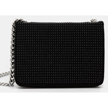 τσάντα dkny χρώμα μαύρο, r44emi06 κύριο υλικό 100%