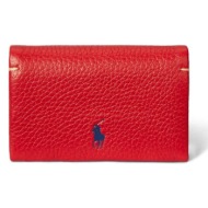δερμάτινο πορτοφόλι polo ralph lauren γυναικείο, χρώμα: κόκκινο, 427949873 100% δέρμα βοοειδών