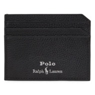 δερμάτινο πορτοφόλι polo ralph lauren ανδρικό, χρώμα: μαύρο, 405963226 φυσικό δέρμα