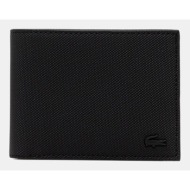 πορτοφόλι lacoste χρώμα: μαύρο, nh4419hc 100% poliuretan
