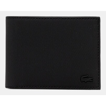 πορτοφόλι lacoste χρώμα μαύρο, nh4419hc 100% poliuretan
