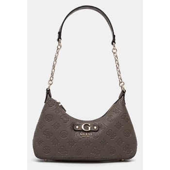τσάντα guess gerty χρώμα γκρι, hwpd95 29180 κύριο υλικό