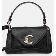 δερμάτινη τσάντα coccinelle χρώμα: μαύρο, e1 ssl 18 04 01 φυσικό δέρμα