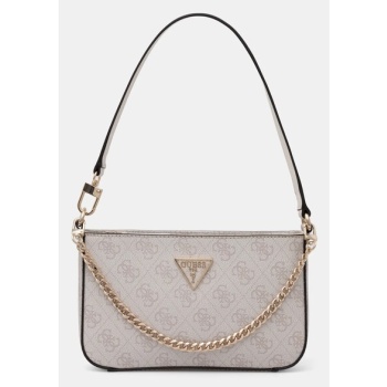 τσάντα guess noelle χρώμα γκρι, hwbd78 79720 κύριο υλικό