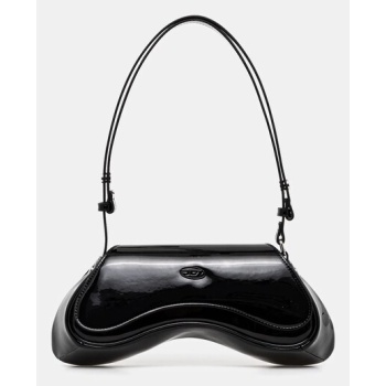 τσάντα diesel play play crossbody cross body χρώμα μαύρο