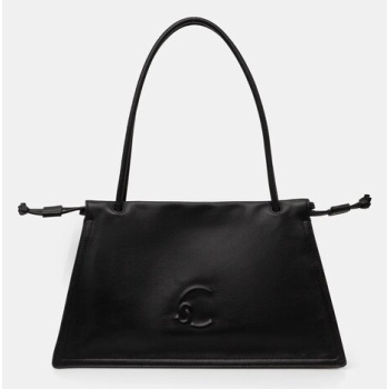 δερμάτινη τσάντα coccinelle χρώμα μαύρο, e1 ss5 13 01 01