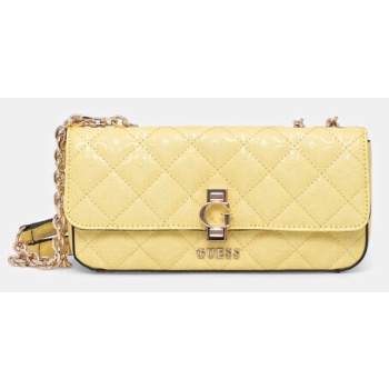 τσάντα guess bessey χρώμα κίτρινο, hwgg95 22210 κύριο