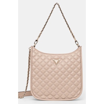 τσάντα guess giully χρώμα ροζ, hwqg87 48030 κύριο υλικό