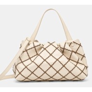 τσάντα themoire χρώμα: μπεζ, tmsr25ahla81 συνθετικό ύφασμα