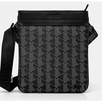 σακίδιο lacoste χρώμα μαύρο, nh4260lx κύριο υλικό 100%