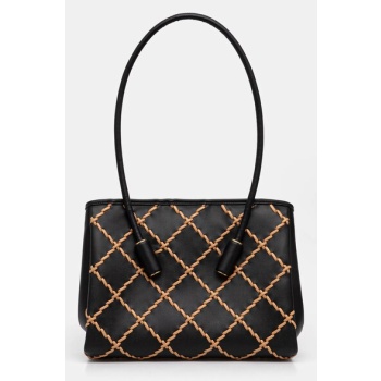 τσάντα themoire χρώμα μαύρο, tmsr25lela1 100% pu 