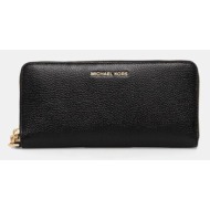 δερμάτινο πορτοφόλι michael michael kors γυναικείο, χρώμα: μαύρο, 32t4gj6e7l κύριο υλικό: 100% φυσικ