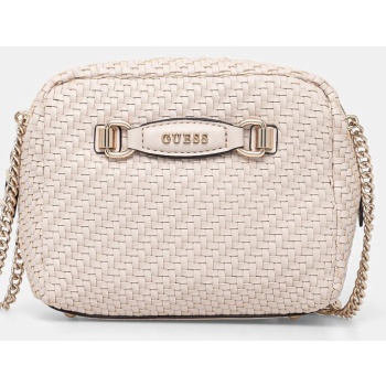τσάντα guess francy χρώμα μπεζ, hwwg95 30140 κύριο υλικό