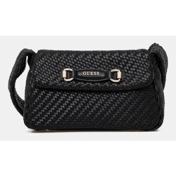 τσάντα guess francy χρώμα μαύρο, hwwg95 30190 κύριο υλικό