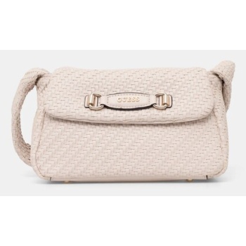τσάντα guess francy χρώμα μπεζ, hwwg95 30190 κύριο υλικό