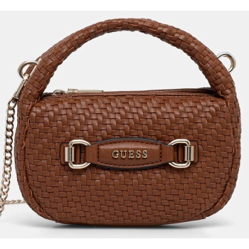 τσάντα guess francy χρώμα καφέ, hwwg95 30730 κύριο υλικό