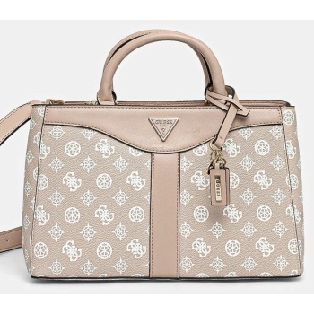 τσάντα guess dorys χρώμα μπεζ, hwpg95 21060 κύριο υλικό