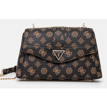 τσάντα guess dorys χρώμα καφέ, hwpm95 21210 συνθετικό