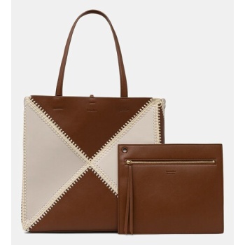 τσάντα nanushka theorigamitotelarge χρώμα άσπρο