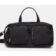 τσάντα u.s. polo assn. oliver χρώμα: μαύρο, biuov6260mpj 50% πολυεστέρας, 50% poliuretan
