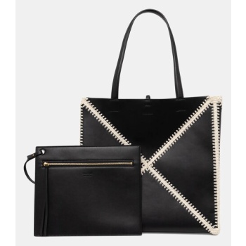 τσάντα nanushka theorigamitotelarge χρώμα μαύρο