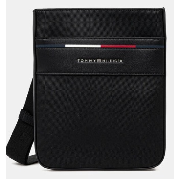 σακίδιο tommy hilfiger χρώμα μαύρο, am0am13197 100%