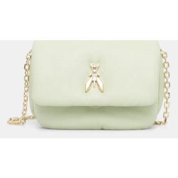 δερμάτινη τσάντα patrizia pepe χρώμα πράσινο, 8b0219 l113