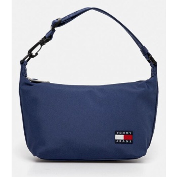 τσάντα tommy jeans χρώμα μπλε, aw0aw17287 100%