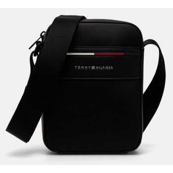 σακίδιο tommy hilfiger χρώμα μαύρο, am0am13196 100%