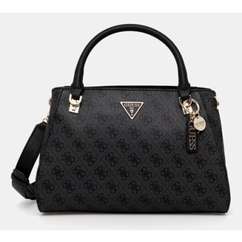 τσάντα guess noelle χρώμα γκρι, hwbg78 79070 κύριο υλικό