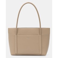 τσάντα calvin klein χρώμα: μπεζ, k60k613110 100% πολυεστέρας