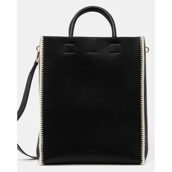 τσάντα nanushka compasstote χρώμα μαύρο, nu24crbg06799