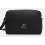 τσάντα calvin klein jeans χρώμα: μαύρο, lv04k3162g 51% πολυεστέρας, 49% poliuretan