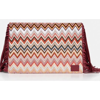 τσάντα missoni clutch fringes χρώμα ροζ, mi10064f 60%