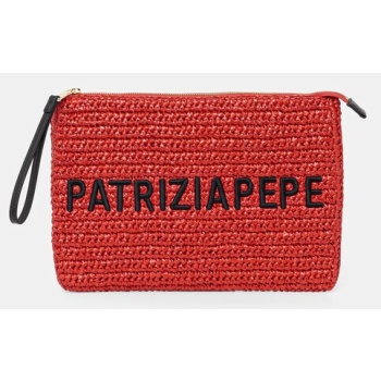 τσάντα patrizia pepe χρώμα κόκκινο, 2b0134 v039 100%