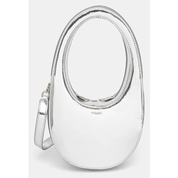τσάντα coperni mirrored crossbody mini swipe χρώμα ασημί