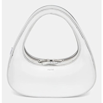 τσάντα coperni mirrored baguette swipe χρώμα ασημί