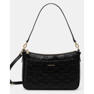 τσάντα michael michael kors χρώμα: μαύρο, 32r5gj6c6l 78% χλωριούχο πολυβινύλιο, 22% πολυεστέρας