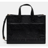 τσάντα michael michael kors χρώμα: μαύρο, 30r5g3gt3l 78% χλωριούχο πολυβινύλιο, 22% πολυεστέρας