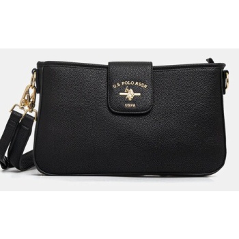 τσάντα u.s. polo assn. stanford χρώμα μαύρο, beuss6366wvp