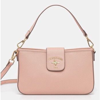 τσάντα u.s. polo assn. stanford χρώμα ροζ, beuss6366wvp