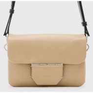 δερμάτινη τσάντα allsaints jupiter χρώμα: μπεζ, w263xc κύριο υλικό: 100% δέρμα βοοειδών
φόδρα: 64% π