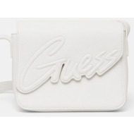 τσάντα guess girl χρώμα: μπεζ, j3yz32 wg730 συνθετικό ύφασμα