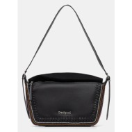 τσάντα desigual trama munich χρώμα: μαύρο, 25saxp52 κύριο υλικό: 100% poliuretan
φόδρα: 100% πολυεστ