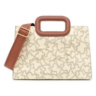 τσάντα tous kaos icon χρώμα: μπεζ, 2001946301 συνθετικό ύφασμα, υφαντικό υλικό