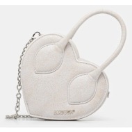 τσάντα ambush crackle heart top handle bag χρώμα: γκρι, bwnp028f24lea0010100 δέρμα