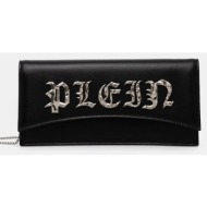 δερμάτινη τσάντα ώμου philipp plein χρώμα: μαύρο, saea wba2020 ple075n κύριο υλικό: 100% φυσικό δέρμ