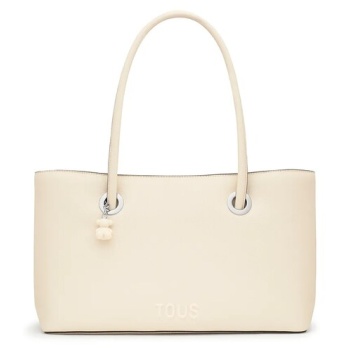 τσάντα tous poppy χρώμα μπεζ, 2002206001 συνθετικό ύφασμα