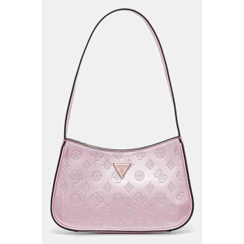 τσάντα guess arnela χρώμα ροζ, hwtg94 96170 δερμάτινη