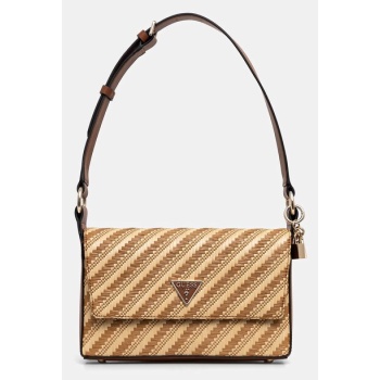 τσάντα guess simona χρώμα καφέ, hwwg92 10190 συνθετικό